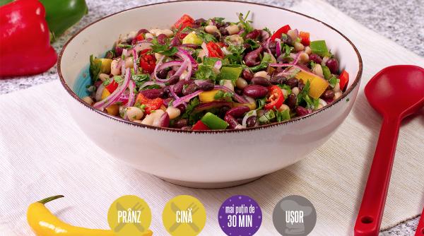 reteta post salata fasole boabe