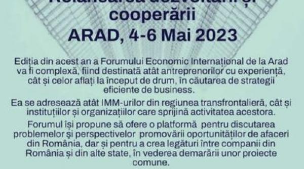 forumului economic international arad mai 2023