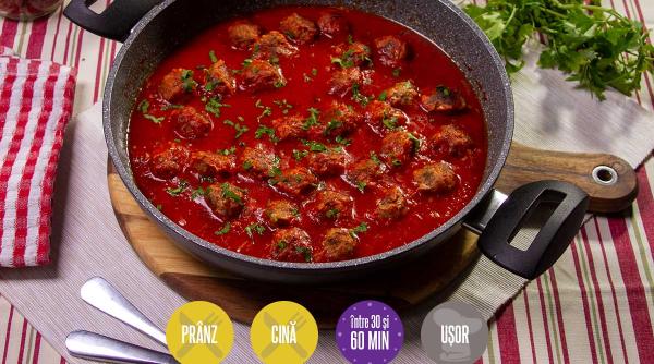 reteta chiftelute sos rosii praz