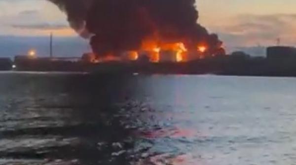 incendiu puternic portul sevastopol crimeea droma ucraina