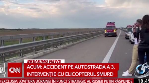 accident teribil a3 bucuresti ploiesti elicopter smurd trafic blocat