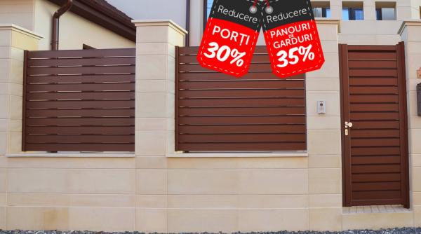 p 30 reducere la porti aluminiu si 35 reducere la panouri de gard aluminiu
