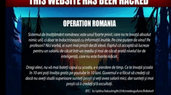 hackeri spart site minister educatie