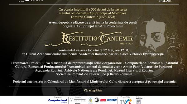 lansare proiect restitutio cantemir