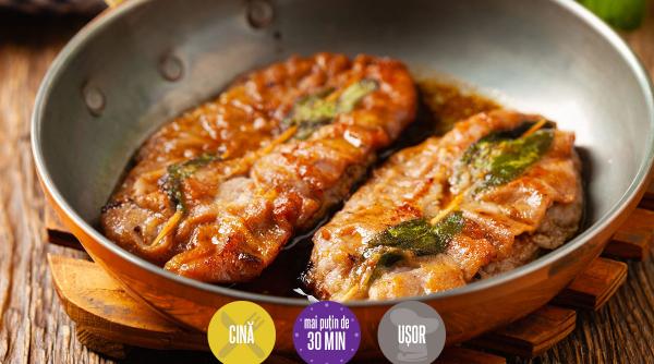 saltimbocca alla romana preparat traditional vitel sare gura