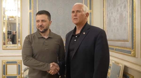 mike pence fostul vicepresedinte al sua intalnire cu zelenski la kiev