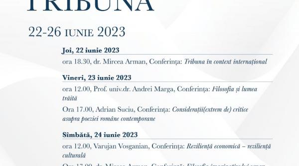 conferintele revistei tribuna 22 iunie 26 iunie 2023