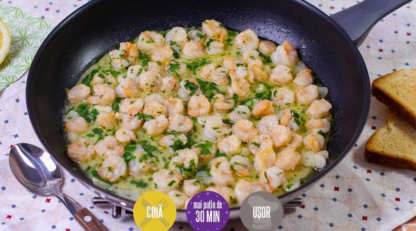 creveti in sos de unt