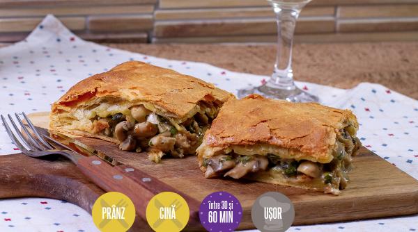 placinta pui ciuperci foitaj reteta