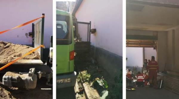 accident cumplit bihor barbat murit prins intre bena camion perete casa