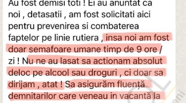 cangrena politie acuzatii halucinante constanta agenti detasati deranjau fara controale droguri clientela politica