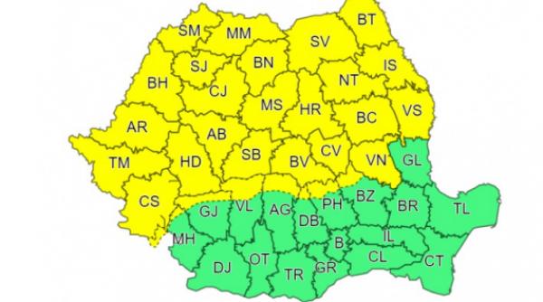 schimba vremea alerta jumatate tara ploi torentiale furtuni lista judete
