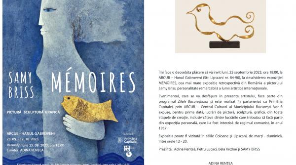 Vernisajul expoziției „MÉMOIRES” semnată de artistul israelian de origine română Samy Briss, la ARCUB