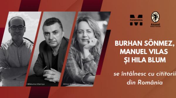 scriitorii burhan sonmez manuel vilas si hila blum se intalnesc cu cititorii din romania