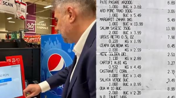 ciolacu cumparaturi 100 lei bere ursus ceapa castraveti bon fiscal