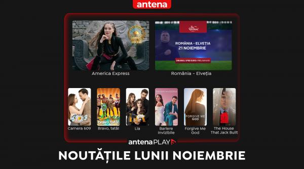 Noutățile lunii noiembrie în AntenaPLAY