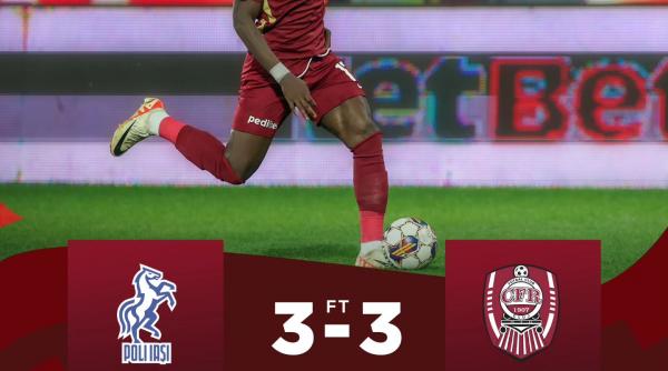 CFR Cluj a remizat, scor 3-3, cu Poli Iaşi