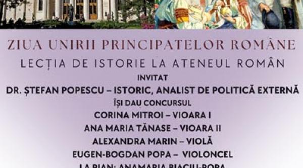 ziua unirii principatelor romane la ateneul roman