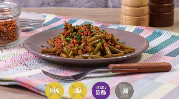 fasole verde carne tocata