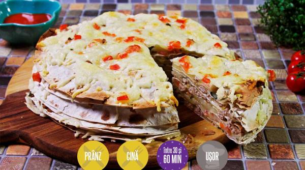 tortilla cu carne la cuptor