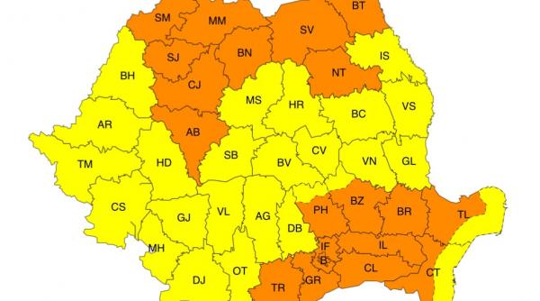 cod portocaliu vijelii 2 aprilie 2024 lista judete