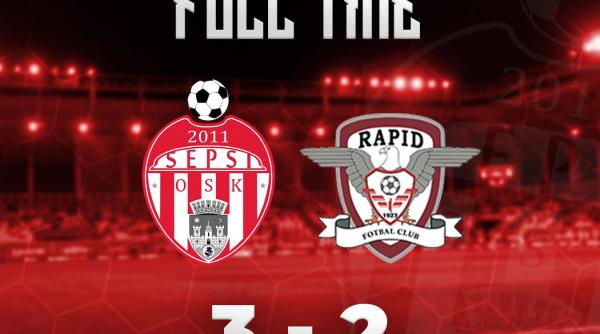rapid pierde in fata lui sepsi si ramane cu un singur punct din noua meciuri in play off