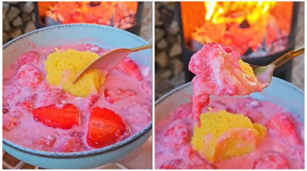 reteta bucovina capsuni mamaliga smantana