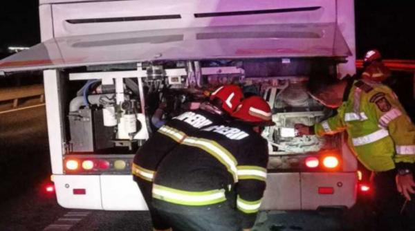 un autocar cu 40 de copii a luat foc langa alba iulia