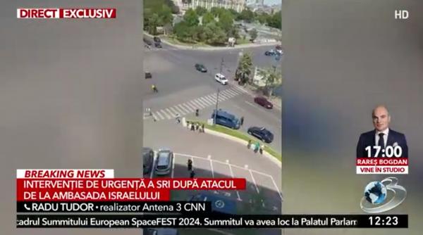 un barbat incendiu ambasada israel bucuresti