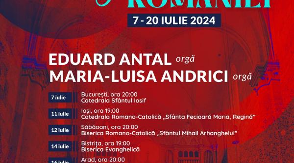 turneul national orgile romaniei 2024 organistii eduard antal si maria luisa andrici vor sustine concerte in opt catedrale si biserici din romania