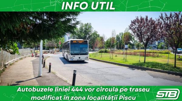 autobuze 444 traseu modificat satul piscu
