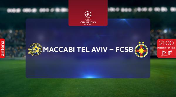 meciul decisiv maccabi tel aviv fcsb antena 1 antenaplay