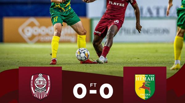 cfr cluj a remizat in conference league cu neman grodno