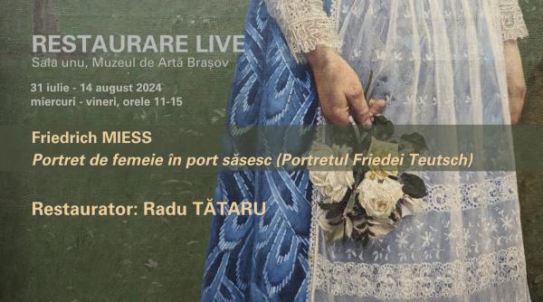 o opera de arta va fi restaurata live la muzeul de arta brasov