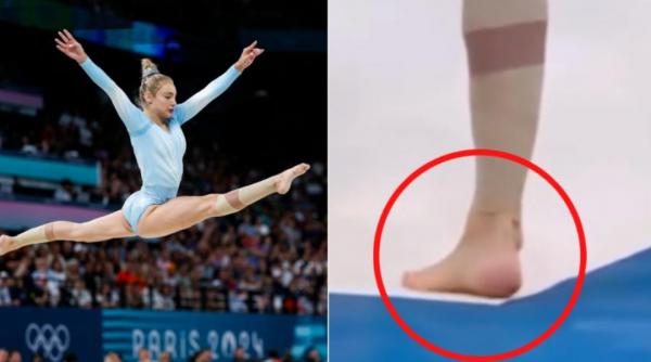 gimnasta sabrina voinea paris 2024 contestatie sol fotografie falsa