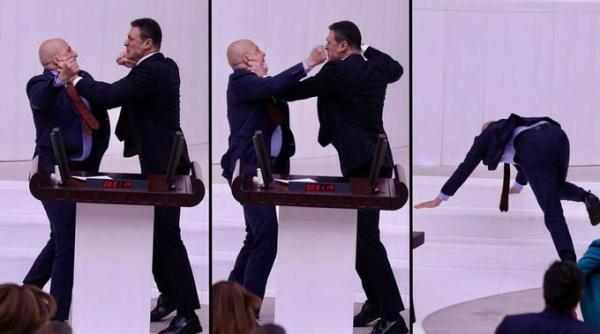 bataie pumni picioare parlament turcia deputati raniti