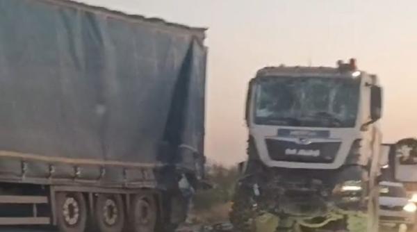 carambol dn65 arges patru masini accident