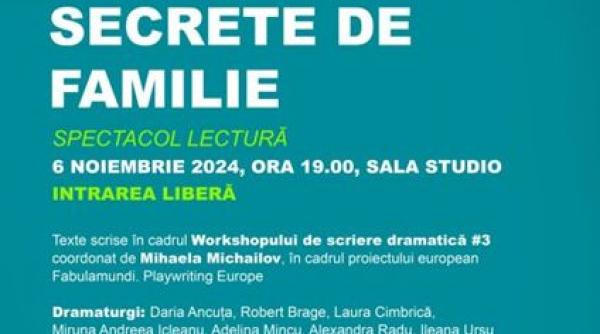 teatrul odeon va invita la spectacolul lectura secrete de familie