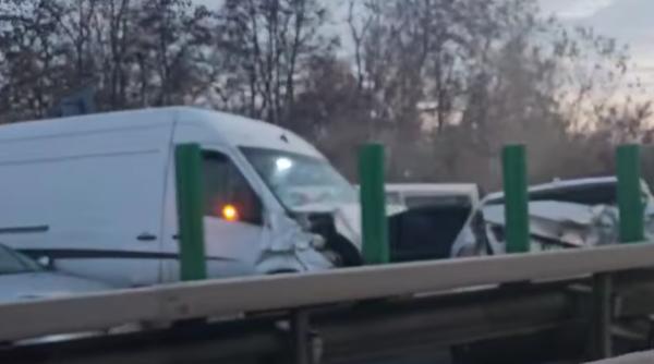 Plan Roșu! Accident în lanț pe autostrada A3: 12 mașini implicate, cu un total de 26 de persoane