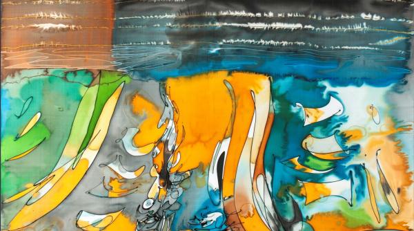 expozitia de pictura zboruri de matase a artistului teodor buzu la galeria institutului roman de cultura si cercetare umanistica de la venetia