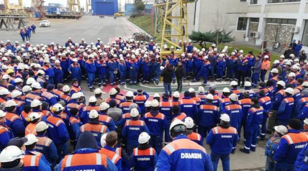 protest santier naval mangalia concedieri colective damen