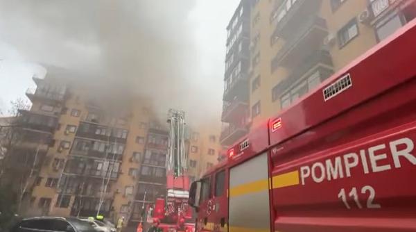 incendiu pompieri bloc chiajna