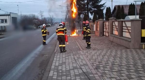 stalp electric suceava luat foc