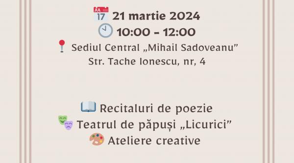 biblioteca metropolitana bucuresti celebreaza ziua mondiala a poeziei alaturi de cei mici