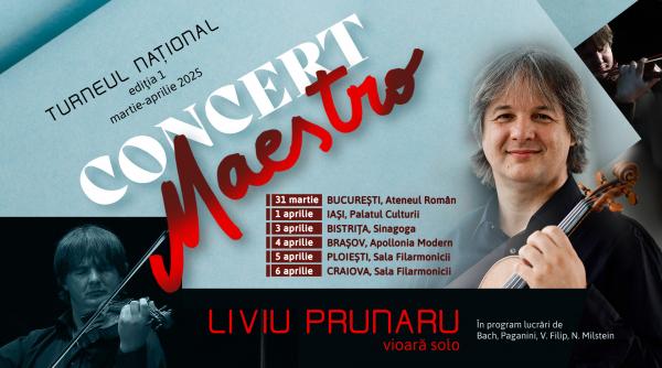 violonistul liviu prunaru sustine in romania primul turneu solo al carierei sale pe 31 martie la ateneul roman