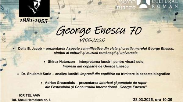 enescu 70 muzicieni israelieni si creatia enesciana
