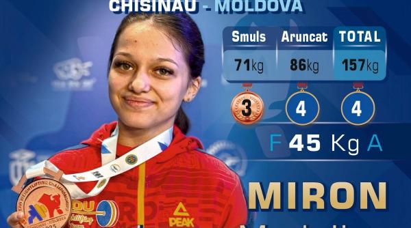 ioana madalina miron castigat bronzul europenele haltere chisinau