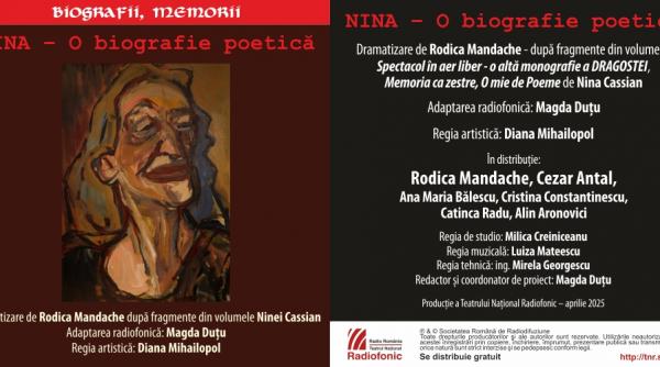 premiera absoluta la teatrul national radiofonic nina o biografie poetica