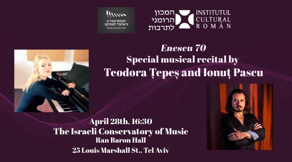 enescu 70 recital de pian si masterclass teodora tepes in israel