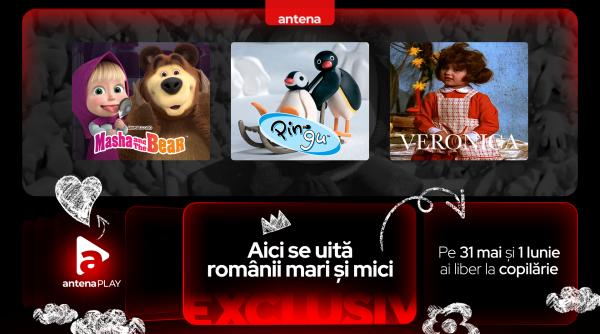 in weekend ul de 1 iunie antenaplay ofera tot continutul dedicat copiilor la liber cele mai frumoase desene animate si filme pentru copii se vad gratuit in antenaplay